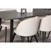 Malaga Essgruppe Esstisch 90x200cm dunkel grau und 6 Skagen Produktbild-Vorschau 4