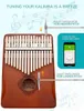Mini Kalimba,Daumenklavier mit 17 Tasten,mit Stimmhammer Produktbild-Vorschau 5
