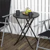 Tavolino da giardino Outsunny, tavolo pieghevole rotondo, Ø Anteprima dell’immagine prodotto 2