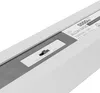 A close-up view of a white LED light fixture, showing a switch and text labels. Produktbild-Vorschau