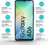 A smartphone screen protector with feature callouts. Produktbild-Vorschau