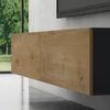 doporro Mobile Porta TV Sospeso 160 cm con 2 Ante Antracite Anteprima dell’immagine prodotto 5