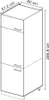 A technical drawing/diagram of a tall cabinet with dimensions indicated. Náhled obrázku produktu