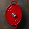 HENDI Emaillierter Gusseisentopf, 4,4L, Rot, Produktbild-Vorschau 10