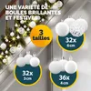 CASARIA® Boules de Noël 100pcs Ø 3-6cm plastique mat Voir les images du produit 3