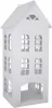 Laterne WHITE HOME weiß Haus aus Metall H45cm Dekohaus Produktbild-Vorschau 2