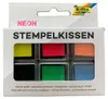 folia 30182 Stempelkissen Set NEON, 6 Stück farbig sortiert Produktbild-Vorschau 1