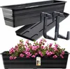 KADAX Blumenkasten mit Untersatz und Balkonkastenhalterung Produktbild-Vorschau 1