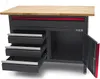 Banco da lavoro HBM 120 cm con 4 cassetti, 1 anta e piano Anteprima dell’immagine prodotto 11