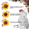 A Christmas-themed marketing image for cat treats, featuring different flavors and descriptions, with a cat wearing a Santa hat. Produktbild-Vorschau