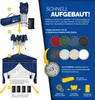 tillvex Pavillon 3x3m Blau - mit 4 Seitenteilen wasserdicht Produktbild-Vorschau 5