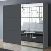 Krudox PRV Kleiderschrank Schiebetür Graphit 250 cm mit Produktbild-Vorschau 1