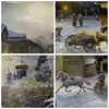 Bild auf Leinwand - Leinwandbild - Dorf Schlitten Schnee - Produktbild-Vorschau 8