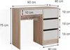 A diagram of a desk with dimensions indicated. Náhled obrázku produktu