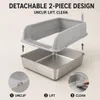 WISFOR, vaschetta per gatti in acciaio inox, acciaio inox, Anteprima dell’immagine prodotto 6