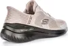 A side view of a taupe and black Skechers Slip-ins Bounder 2.0 shoe against a white background. Náhľad obrázku produktu