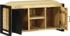 vidaXL Bankschrank Braun 100 x 35 x 50 cm Massivholz Mango Produktbild-Vorschau 2