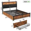 INONEFT Polsterbett 180x200cm mit USB und Steckdosen, 4 Produktbild-Vorschau 6