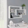 Wandregale Weiß 104x20x58,5 cm Holzwerkstoff Produktbild-Vorschau 1