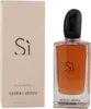 Giorgio Armani Sì Eau de Parfum mit beigefarbener Box und elegantem Flakon mit schwarzem Deckel und bernsteinfarbenem Duft. Produktbild-Vorschau