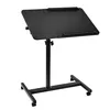 A black mobile desk or laptop stand with wheels, shown against a white background. Náhľad obrázku produktu