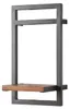 home24 Wandregal - Akazie Massiv / Metall - Anthrazit Produktbild-Vorschau 1