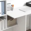 vidaXL Písací stôl s policou Biely 131,5 x 50 x 106,5 cm Náhľad obrázku produktu 4