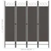 vidaXL 4-tlg. Raumteiler Anthrazit 160 x 180 cm Produktbild-Vorschau 5