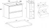 Technical drawings and dimensions of bathroom furniture. Podgląd zdjęcia produktu
