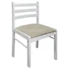 vidaXL Chaises de salle Ã manger 4 pcs. Blanc hévéa massif Voir les images du produit 4