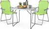 XL 3-teiliges Campingmöbel Set Alu mit Tragegriff Camping 80x60x68cm Limegrün Produktbild-Vorschau