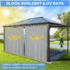Outdoor Vorhang Wetterfest mit Klett-Schlaufen, B254xH213cm Produktbild-Vorschau 3