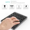 A hand is shown using a numeric Bluetooth keyboard. Produktbild-Vorschau