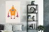 MuchoWow® Poster Roboter - Antenne - Orange - Blitzschlag - Produktbild-Vorschau 4