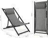 Mondeer Lot de 2 chaises longues de jardin pliables avec Voir les images du produit 13