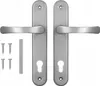 A set of door handles and screws on a white background. Anteprima dell’immagine prodotto