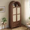 Merax Kleiderschrank mit Bogen-Nische und Rattan-Doppeltür, Produktbild-Vorschau 7
