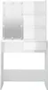 Tavolino da toilette con LED bianco lucido 74,5x40x141 cm Anteprima dell’immagine prodotto 4