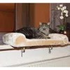 Banc de fenêtre pour chat, réglable, 56 x 36 x 7 cm, beige Voir les images du produit 2