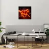 Bilder auf glas - Pferd Illustration Flammen - 50x50cm - Produktbild-Vorschau 6