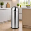 Relaxdays Mülleimer, 70 Liter, Push-Deckel, Edelstahl, Produktbild-Vorschau 3