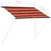 vidaXL Store rétractable 100×150 cm Orange et brun Voir les images du produit 9