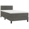 Boxspringbett mit Matratze & LED Dunkelgrau 100x200 cm Samt Produktbild-Vorschau 3