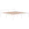vidaXL Seniorenbett Weiß 200x200 cm Massivholz Kiefer Produktbild-Vorschau 3