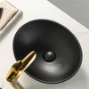 Lavabo da appoggio in Vetroceramica nero opaco 41x33 Anteprima dell’immagine prodotto 4