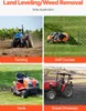 A collage of four images showing different applications of land leveling and weed removal equipment. Anteprima dell’immagine prodotto