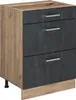 Küchenunterschrank Vicco R-Line Schwarz Beton 60 cm ohne Produktbild-Vorschau 1