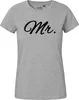 Huuraa Damen T-Shirt Mr. Schriftzug L Sport Grey Bio Produktbild-Vorschau 2