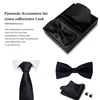 4 in 1 Set Herren Fliege Krawatte Einstecktuch mit Produktbild-Vorschau 5