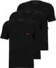 Three black t-shirts stacked on top of each other. Produktbild-Vorschau
